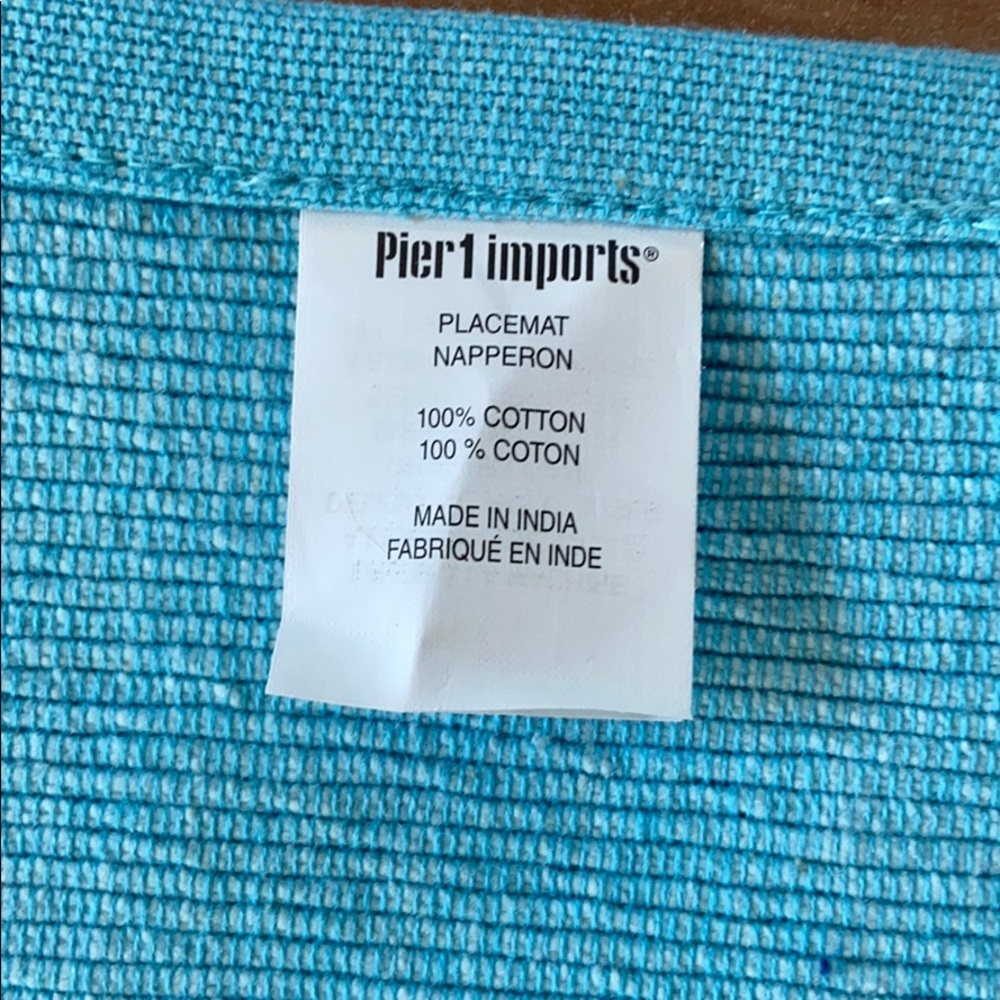 Pier 1 Teal and Blue Tassel Placemats - Picture 12 of 13